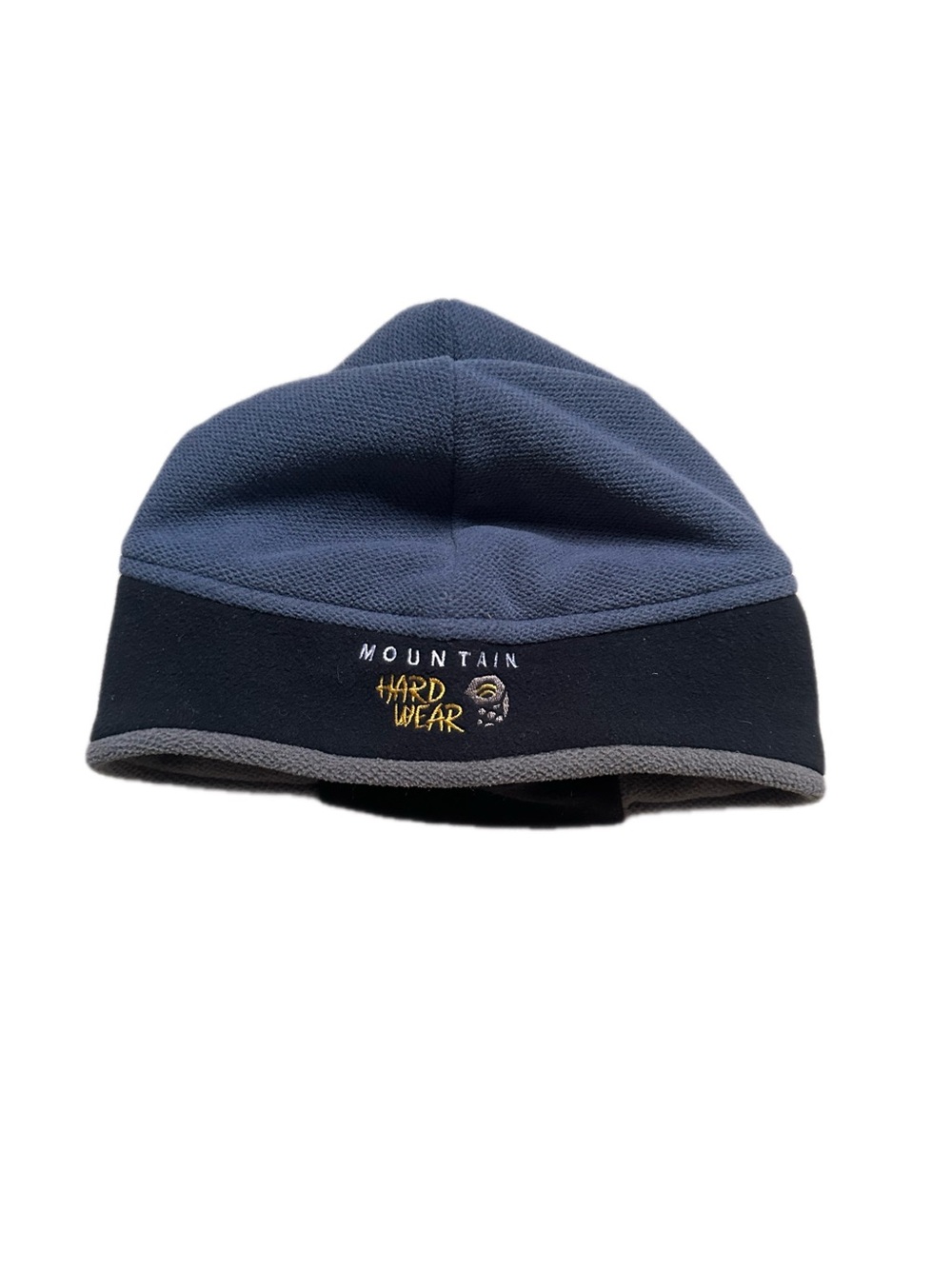 Mountain Hardwear Navy and Black Fleece Beanie made in usa